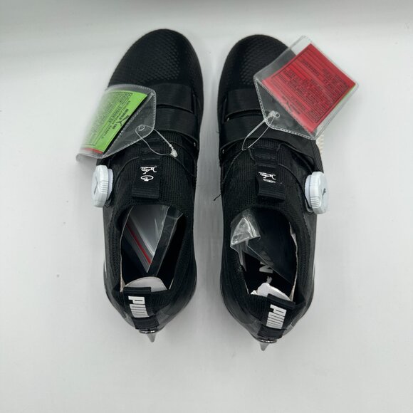 PUMA PWRSPIN Indoor Cycling Shoes Black/White 378096-04 Men's 5 NEW - Picture 7 of 10